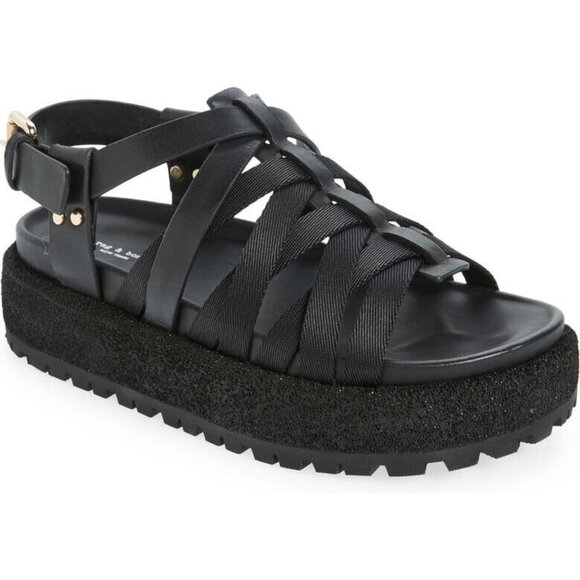 Women's Rag & Bone Woven Gladiator Sandal Black size 10 NWT - Picture 4 of 10